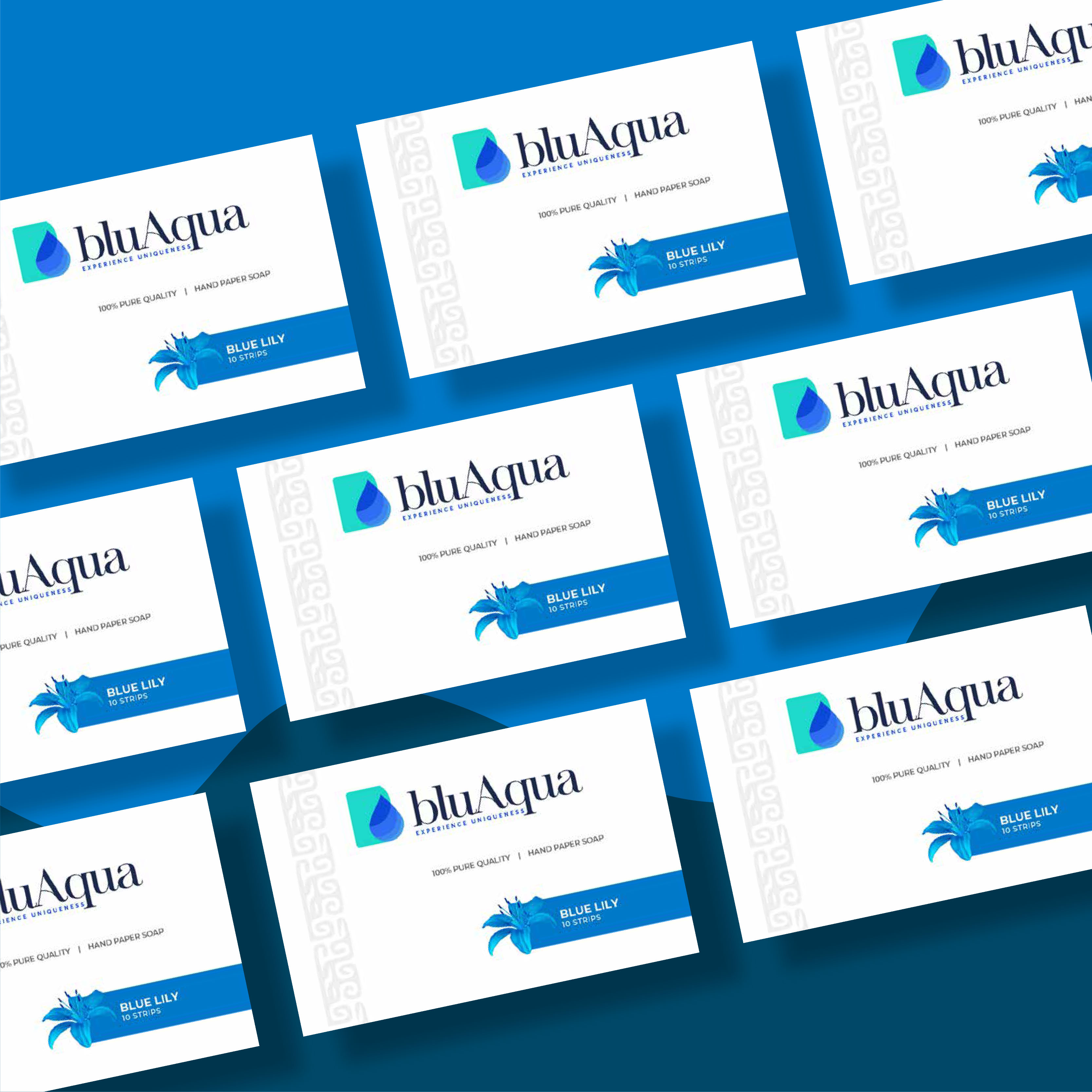 Blu Aqua Hand paper soap- Blue Lily