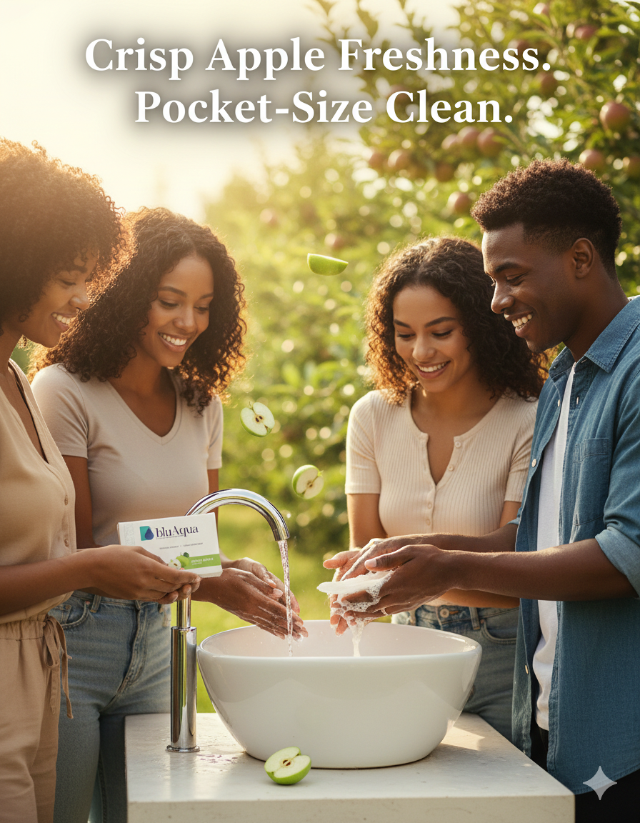 Buy Blu Aqua Hand paper soap-Green Apple for KES 100.00 in Kenya. High quality products. Order now on WhatsApp! - Image 2