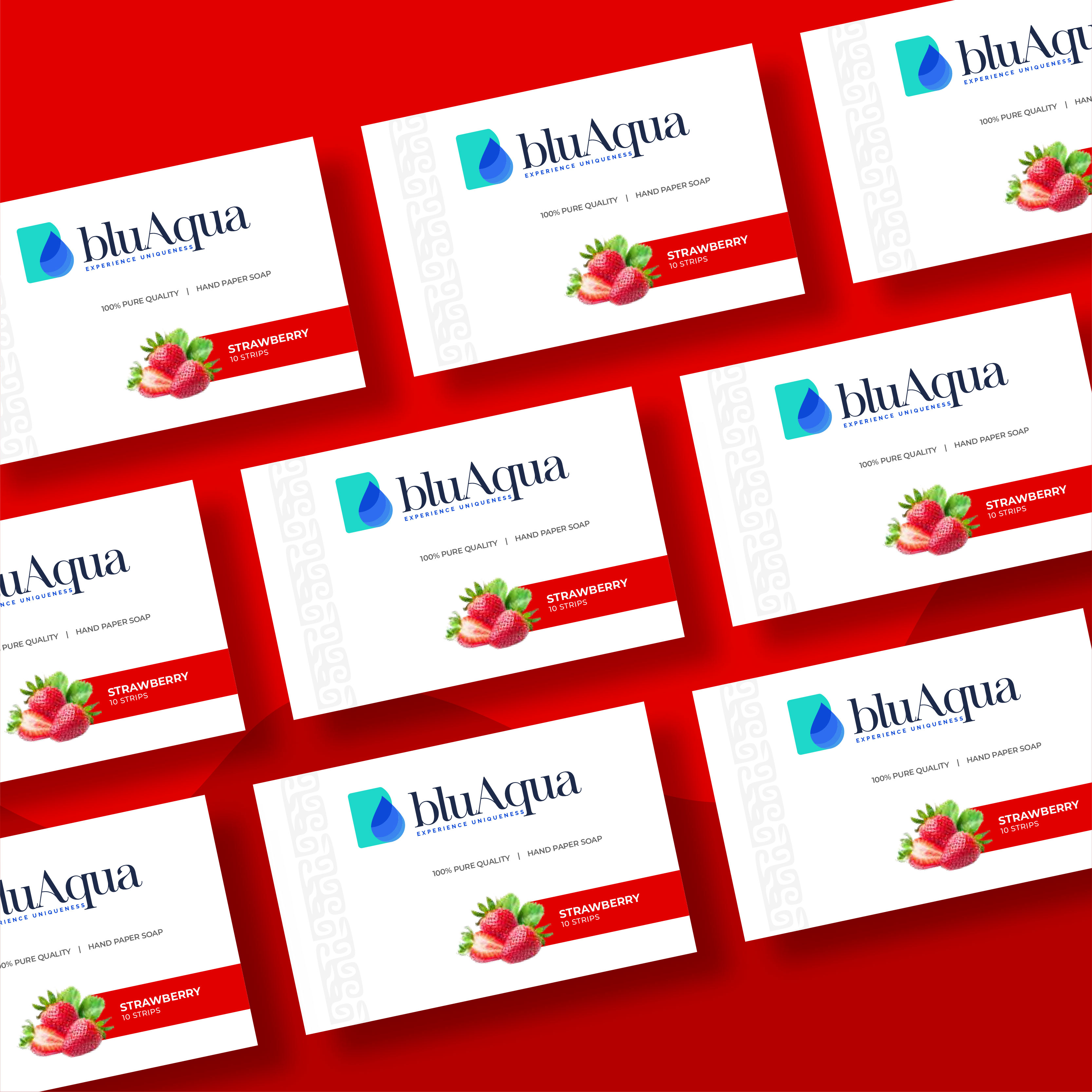 Blu Aqua Hand Paper Soap-Strawberry