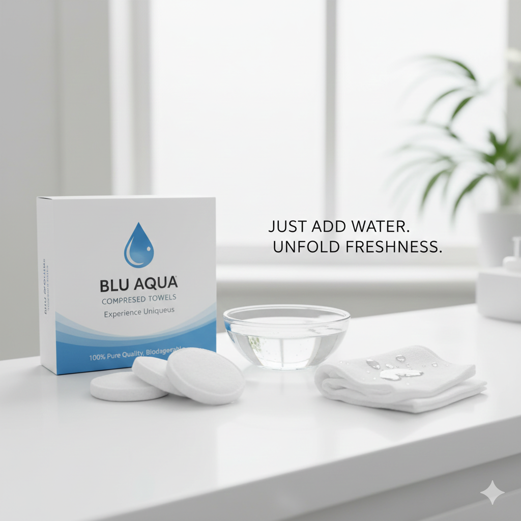 Blu Aqua Compressed Towels