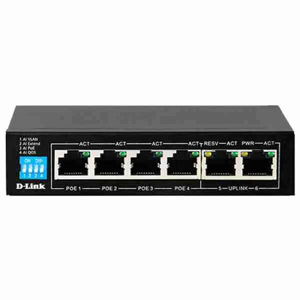 D-Link DGS-F1006P 6-Port Gigabit PoE Switch